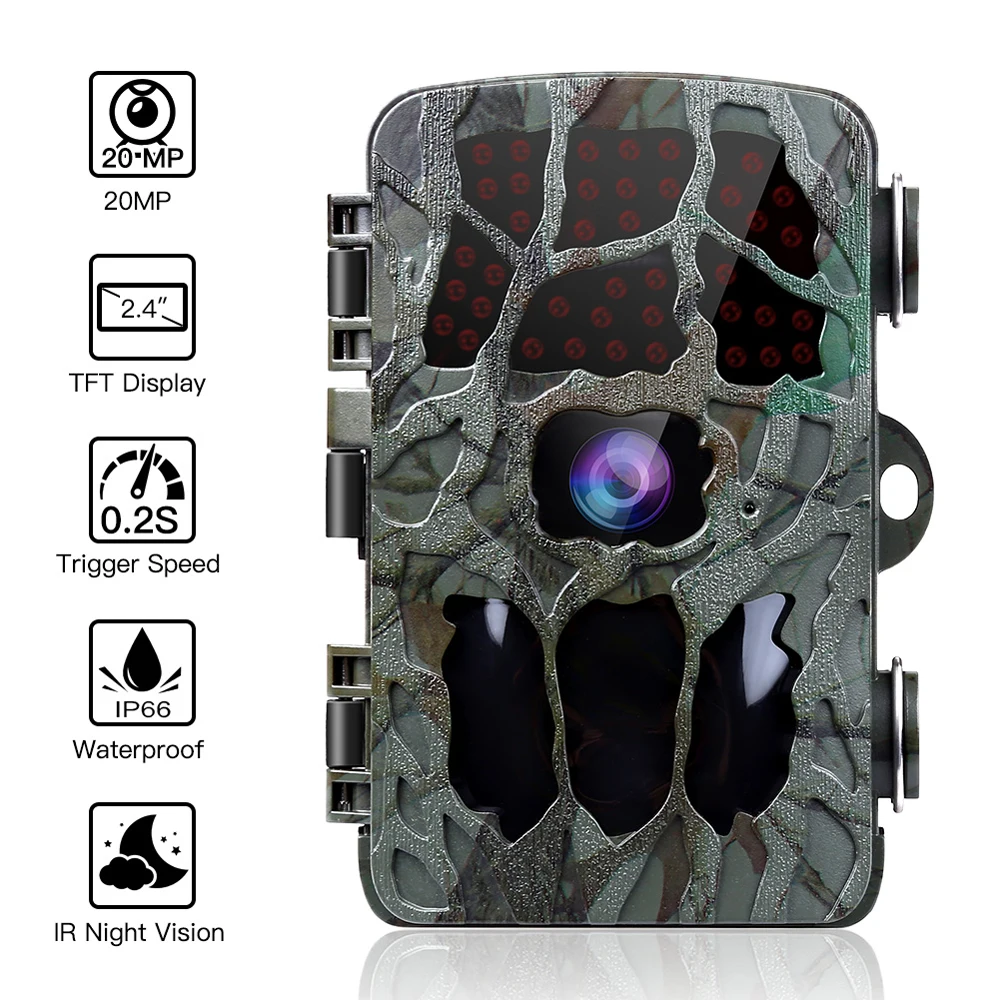 

20MP 1080P Hunting Camera 0.2s Trigger Wildlife Camera Scouting Security Hunting Trail Cameras Chasse Scout IP66 4K Photo Trap