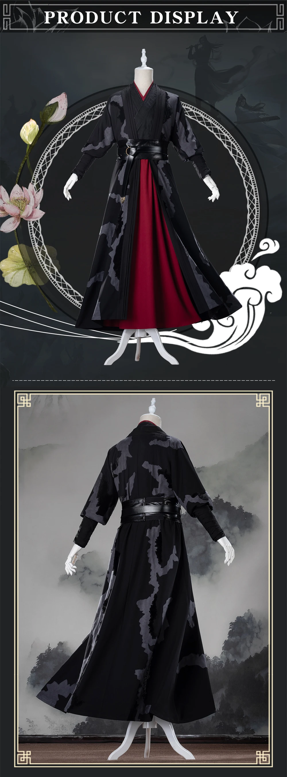 Uwowo Mo Dao Zu Shi ТВ сериал The Untamed Yiling патриарх вер Вэй Wuxian Wei Ying косплей костюм для мужчин