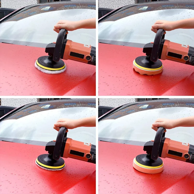 

3 Inch 6 Inch Car Polishing Pad Kit 22 PCS,Car Foam Drill Buffing Pads Sponge,Wool Polishing Pad,Polisher Pad Bonnet Set