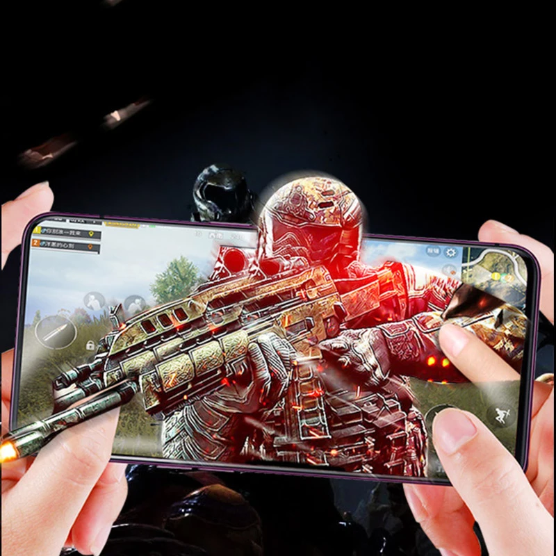 Full Cover Anti Blue-ray Glass Protector For VIVO V17 Pro Screen Film V17pro Silk Printing with Edge | Мобильные телефоны и