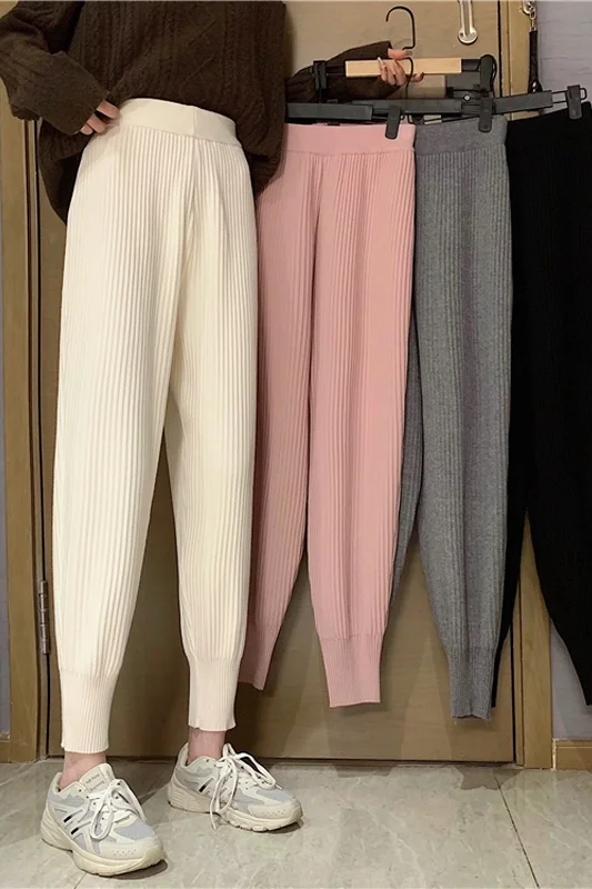Повседневные Брюки Для Женщин осень 2021 корейские облегающие брюки с высокой