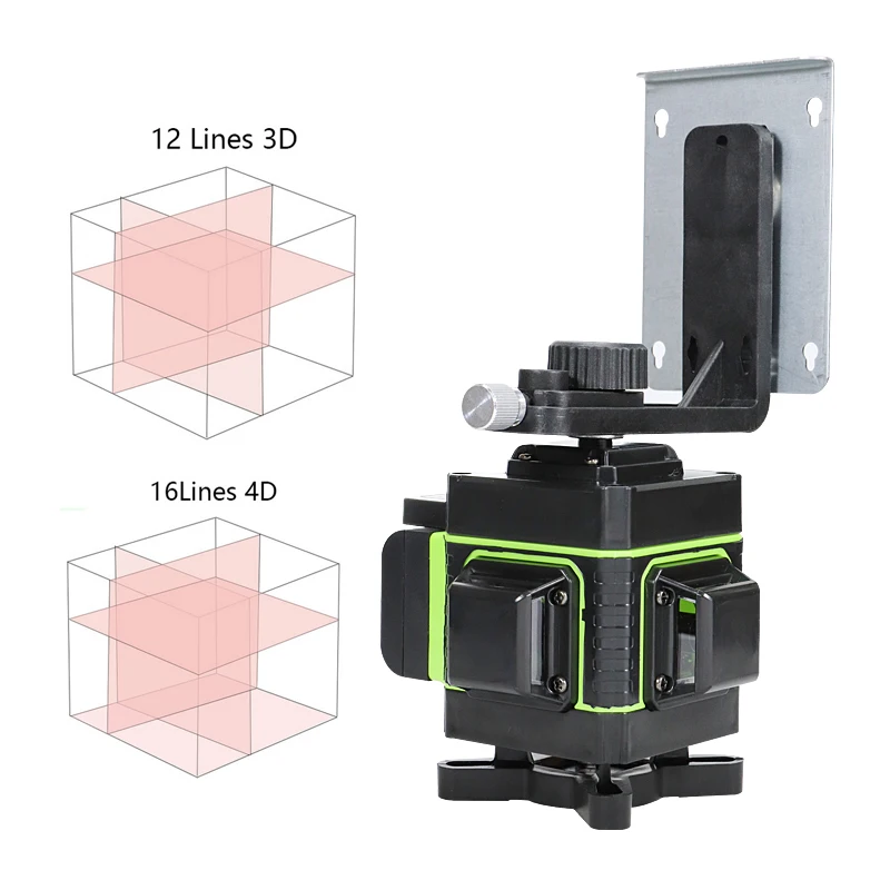

12/16 Lines Lser Level 3D 4D Laser Level Wavelength 532 Can Be Used Indoors And Outdoors 360 Degree Vertical & Horizontal Lasers