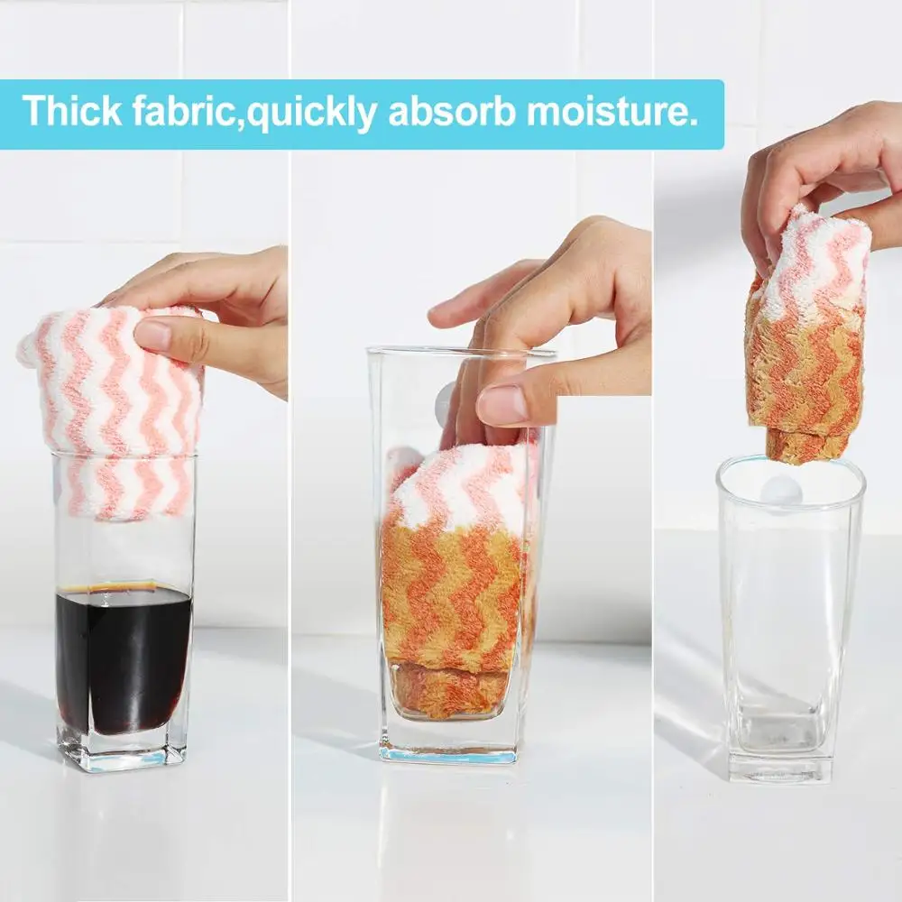 Чистящая салфетка из микрофибры Cleanhome 10 упаковок полотенца для мытья посуды