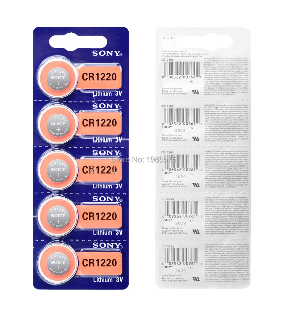 1 шт. для Sony CR1220 CR 1220 литий ионный аккумулятор DL1220 BR1220 ECR1220 LM1220 L04 5012LC сменная Кнопка