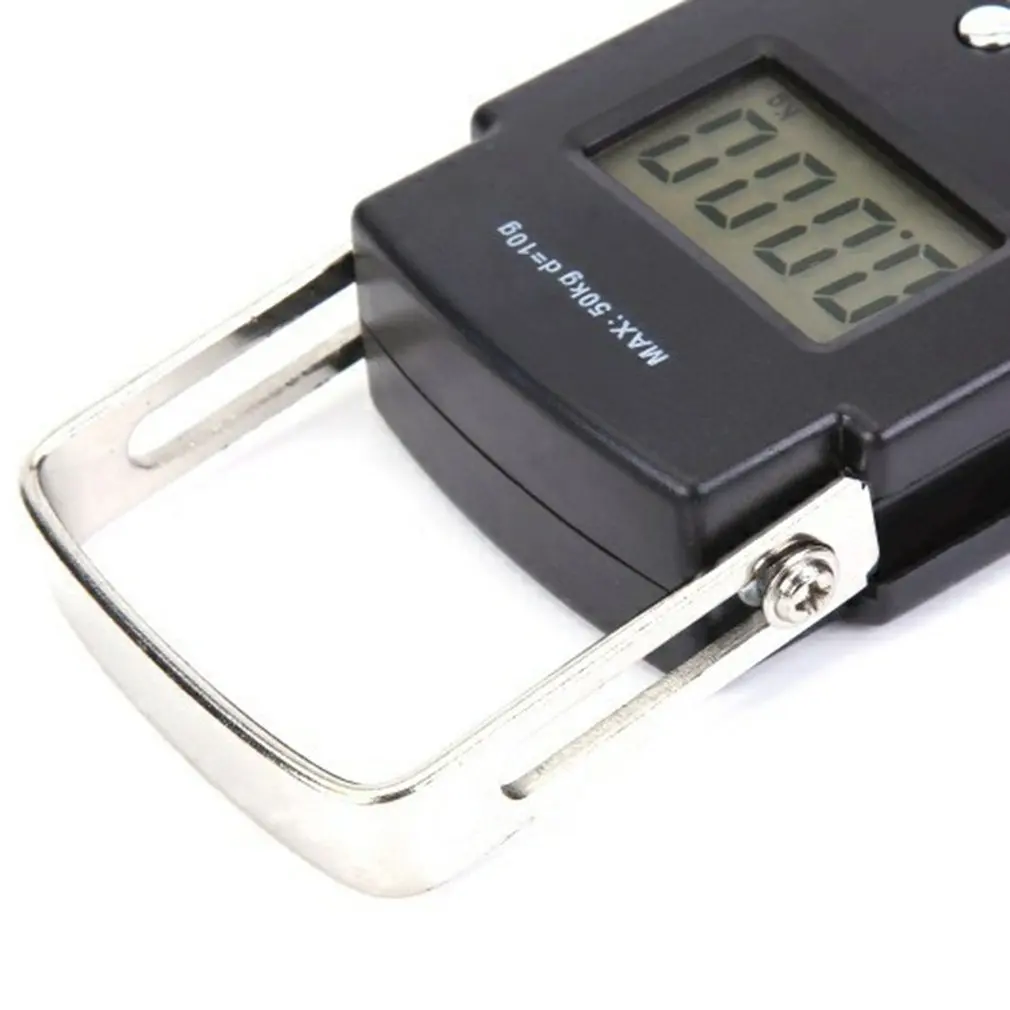 

50kg Portable Smile Face Scale LCD Display Electronic Hook Weighing Luggage Scale With English Keys Without Battery