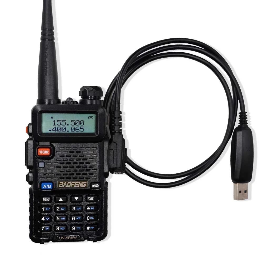 high quality baofeng walkie talkie accessories usb programming cable with software cd for two way radio uv 5r bf 888s uv 82 free global shipping