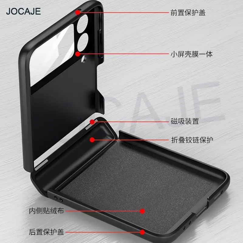 matte hinge magnetic adsorption phone case for samsung z flip 3 5g full protection camera glass hard case for galaxy z flip 3 free global shipping