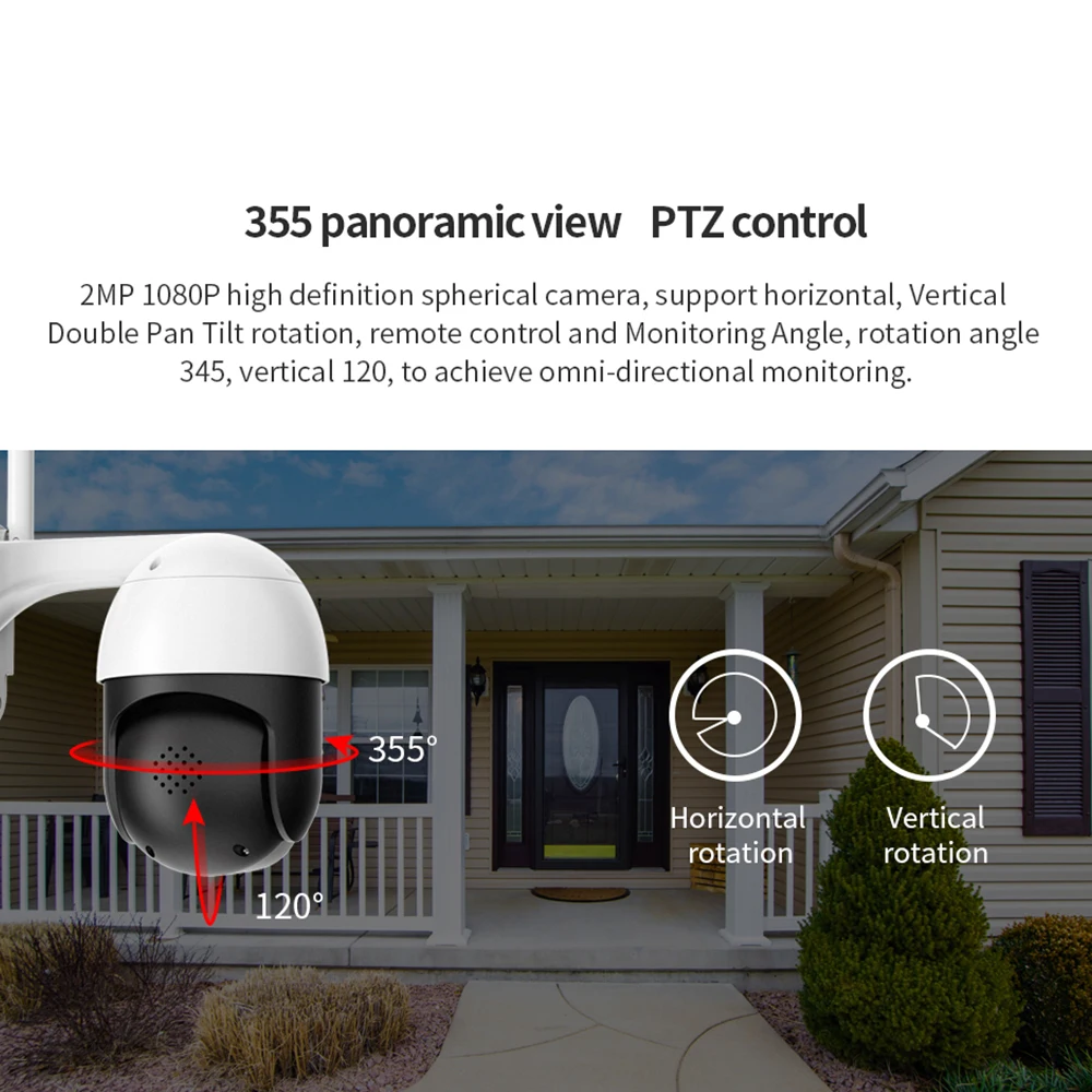 

1080P Security WIFI Camera Outdoor PTZ Speed Dome Wireless CCTV IP Camera Pan Tilt 4X Zoom Audio IR Surveillance P2P CAM