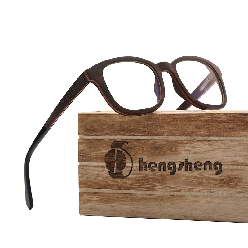 

HDCRAFTER Real Wood Glasses Frame Men Women Optical Myopia Prescription Eyeglasses Frames Korean Computer Reading Eye glasses