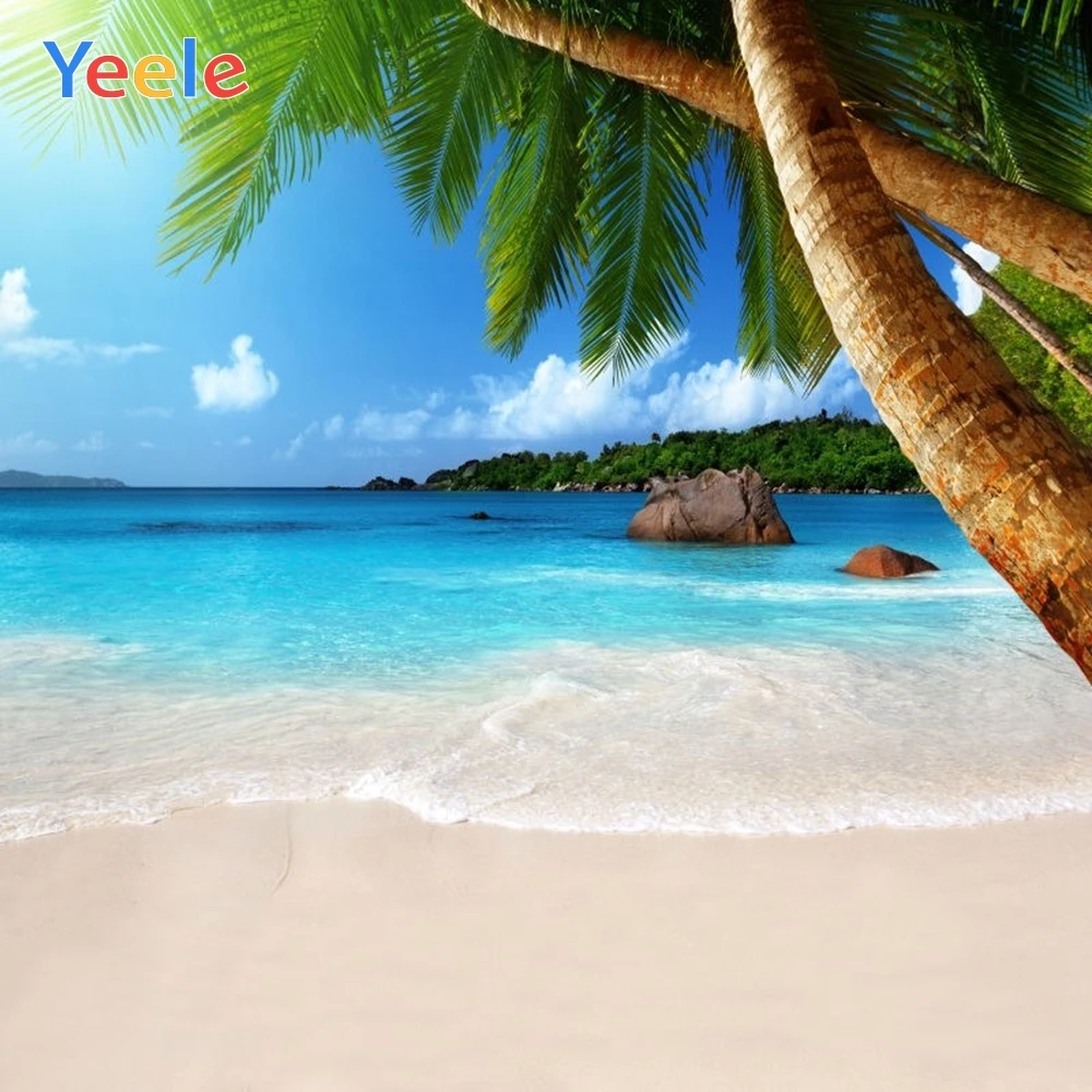 

Summer Seaside Sea Ocean Palm Tree Nature Scenery Backdrop Vinyl Photography Background For Photo Studio Photozone Photophone
