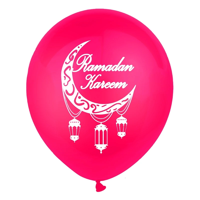 

Hot Eid Mubarak Decoration Kit Ramadan Kareem Letters Moon Castle Print Latex Balloons Colorful Hanging Banner Party Supply