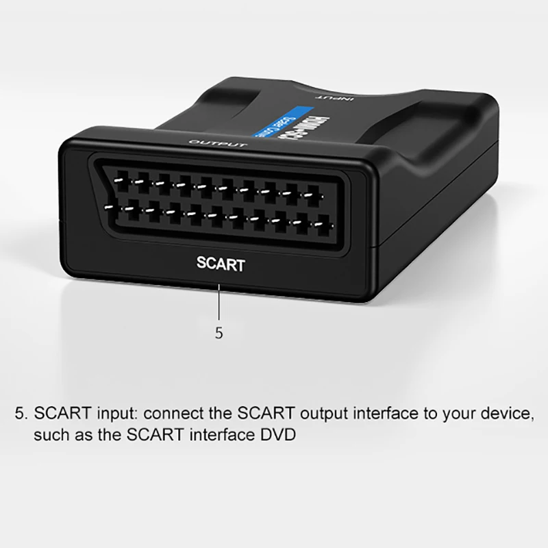 Преобразователь SCART в HDMI 1080P HD видео o цифро-аналоговый преобразователь подходит