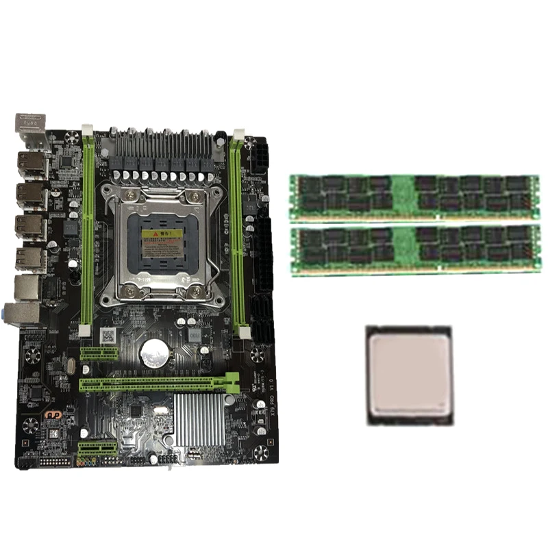X79 комплект материнской платы с LGA2011 Combos Xeon E5 2620 CPU 2 шт. x 4 ГБ = 8 Гб памяти DDR3 RAM 1333Mhz PC3