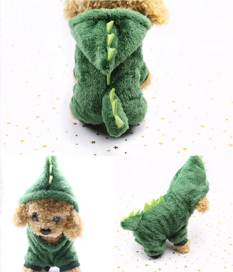 Christmas Dog clothes Halloween Costume Cat Dinosaur clothes Winter warm for Pug Chihuahua Yorkshire Pet Cat Clothing Jacket