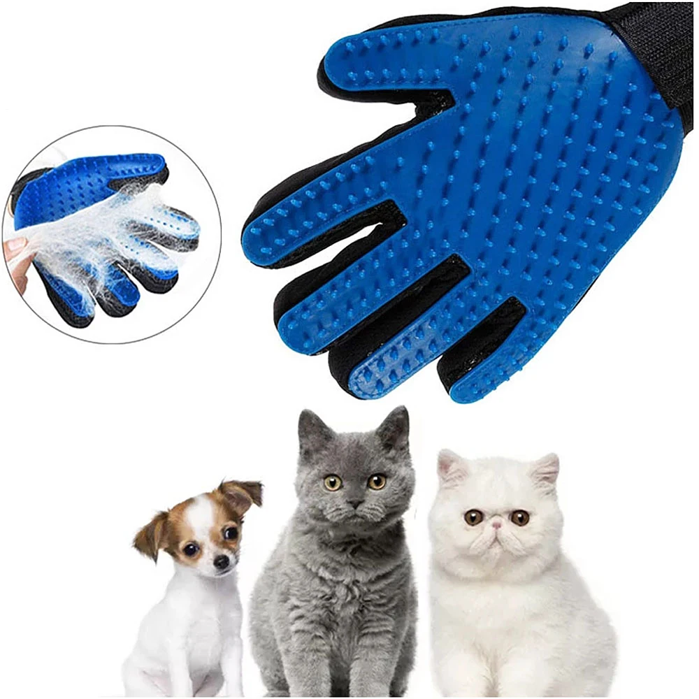 

Dog And Cat Accessories Pet Grooming Care Comb To Brush Gloves Effective Cleaning Massage Animal Bathing Hair Removal Products