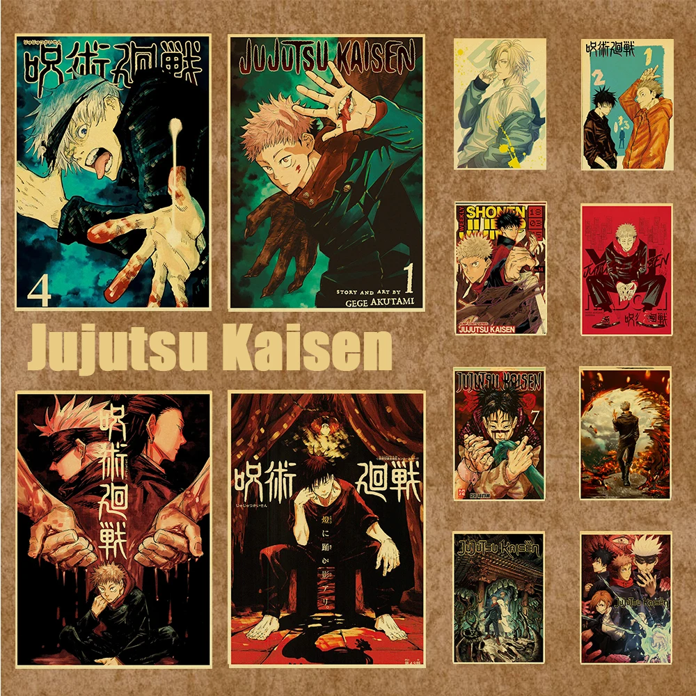 Винтажный популярный аниме постер ююютсу кайсен ретро украшение дома картина