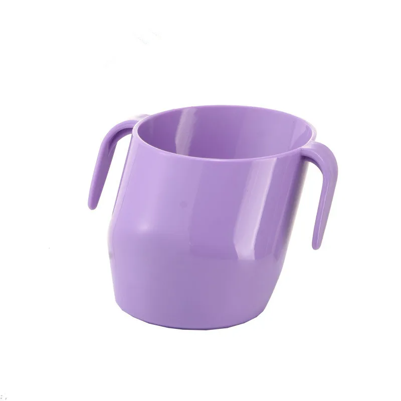 purple Детские изоляционные косой рот чашки/герметичные детские обучения питьевой чашки/барабанные устойчивые Детские питьевые чашки дропшиппинг - Цвет: purple