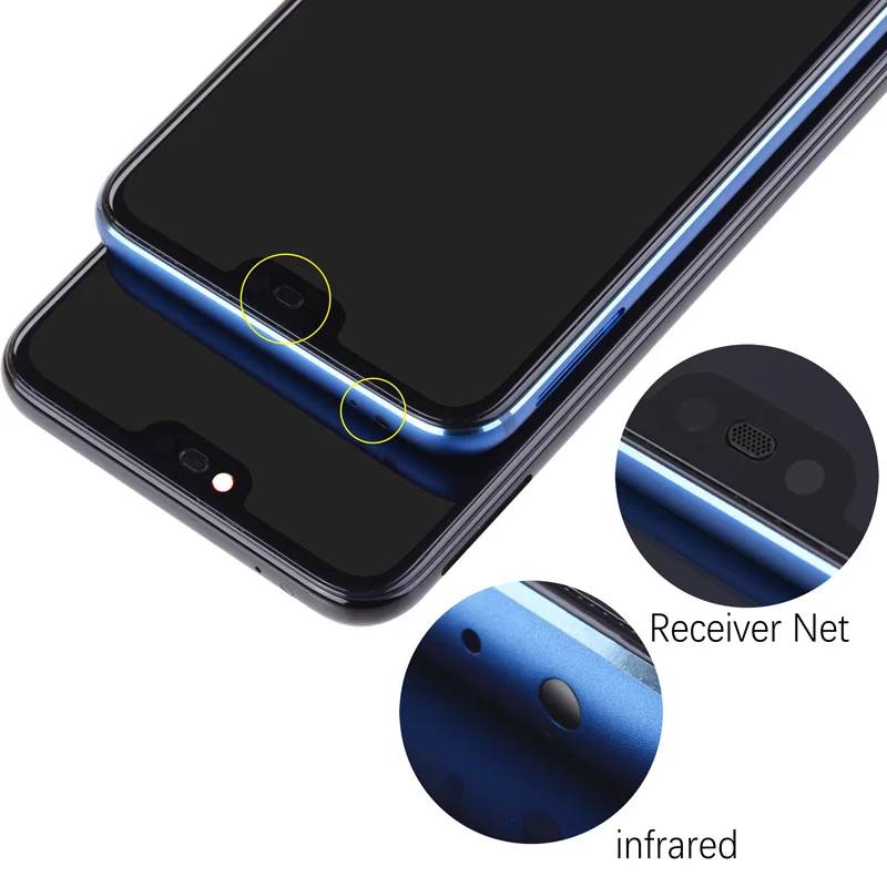 Дисплей для HUAWEI Honor 10 LCD в сборе с тачскрином на рамке Col-L29 черный синий
