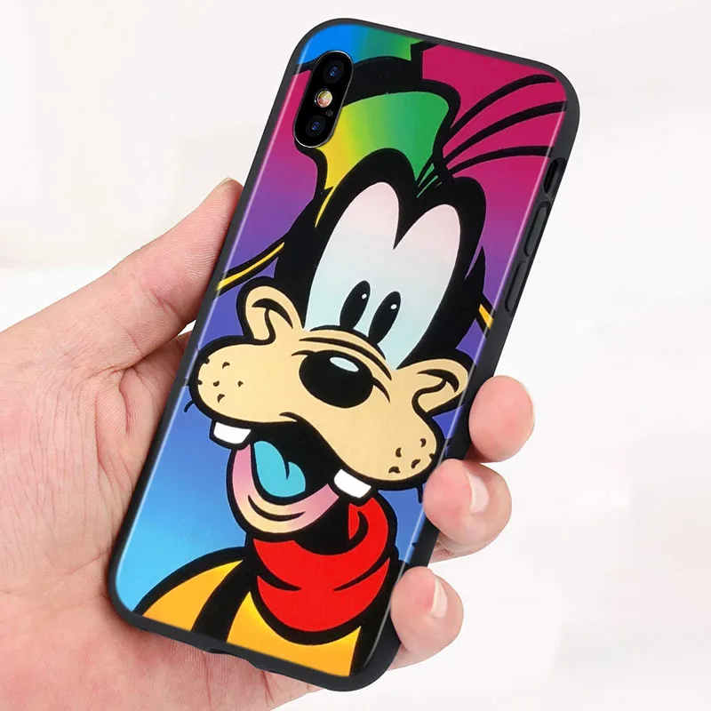 Silicone Cover Disney Goofy Dog For Apple IPhone 14 13 12 Mini 11 Pro XS MAX XR X 8 7 6S 6 Plus 5S SE Black Phone Case |