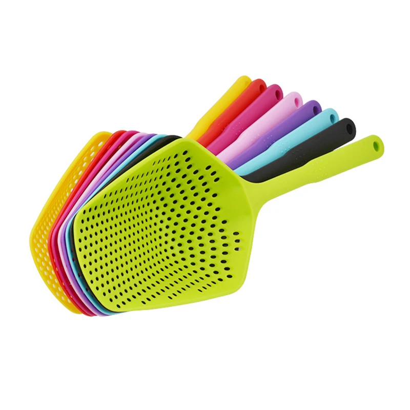 

Kitchen Cooking Shovels French Fries Strainer Scoop Nylon Colander Drain Water Leaking Shovel Stainer Gadgets Cooking Tools