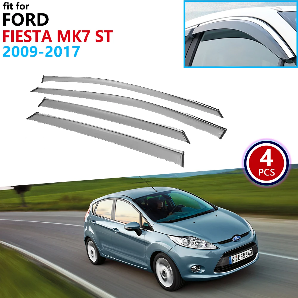 Для Ford Fiesta MK7 2009 2010 2011 2012 2013 2014 2015 2016 2017 оконный козырек вентиляционные | Отзывы и видеообзор