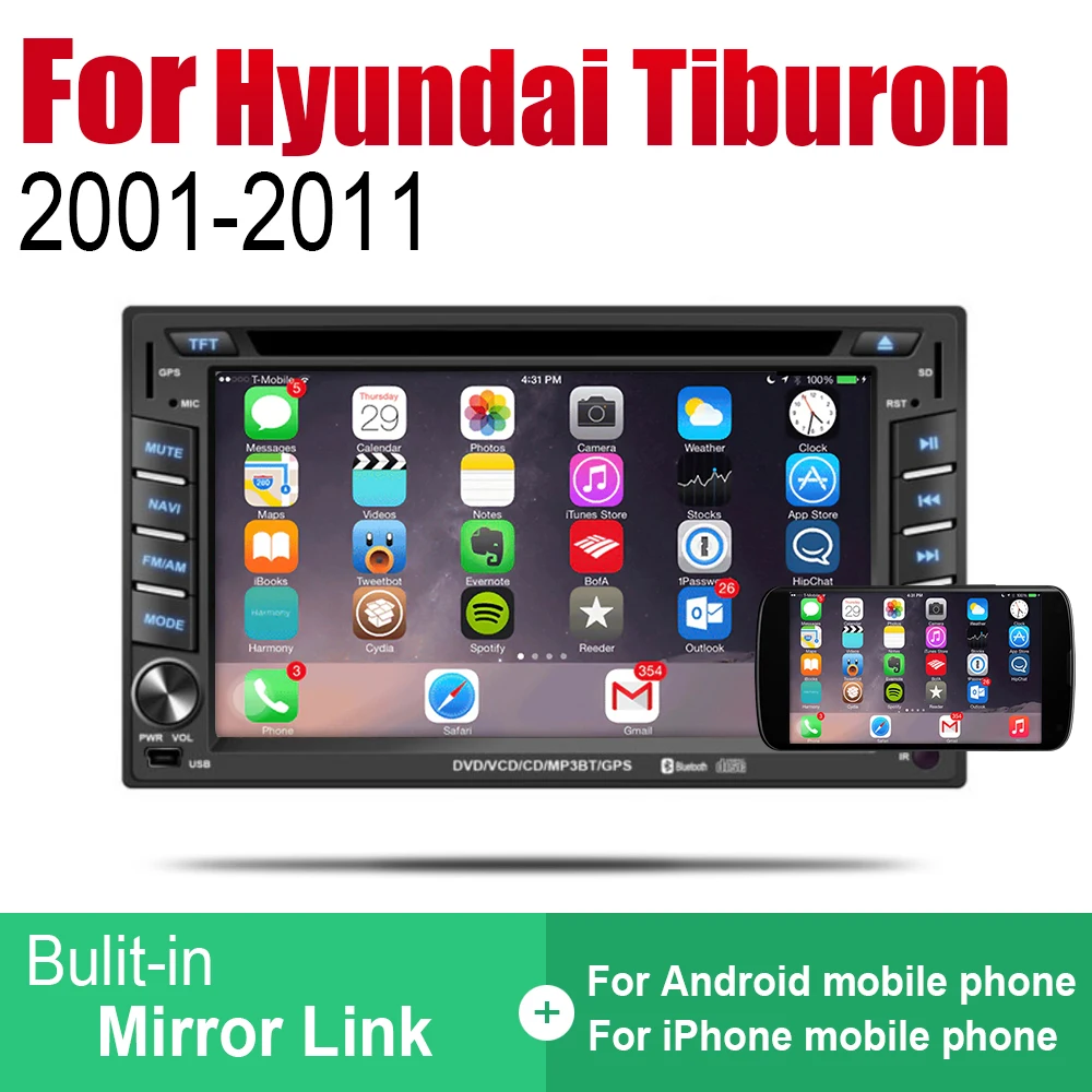 Автомобильный DVD GPS навигатор ZaiXi Android для Hyundai Tiburon 2001 ~ 2011 проигрыватель навигация