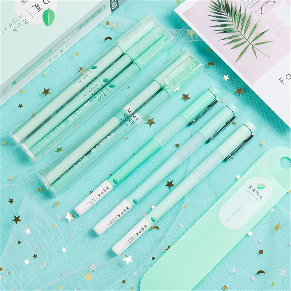 Набор гелевых ручек в Корейском стиле с цветком вишни 0 38/0 5 мм черные чернильные