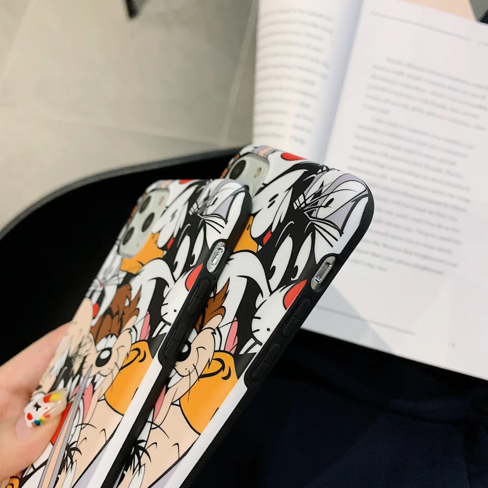 Cartoon Bugs Bunny For iPhone 11 Pro MAX X XR XS 8 7 6 6S Plus Case Cute Rabbit Painted Soft Silicone Cover Cases Coque |