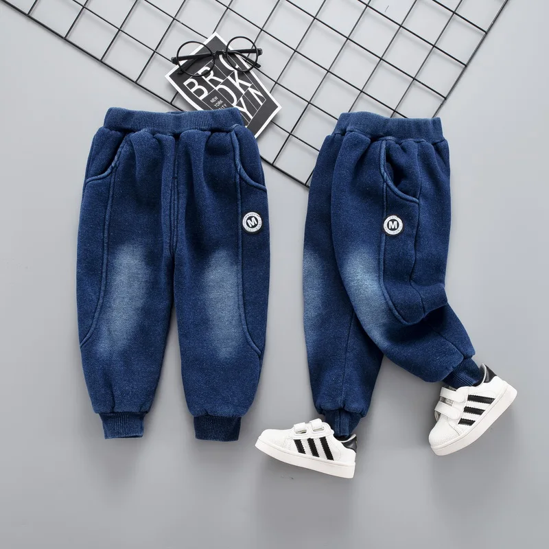 

Children Pants Winter Cotton Sport Pants Clothes Boys Kids Thicken Plus Velvet Pants Boys Fashion Winter Warm Pants 1-4 Years