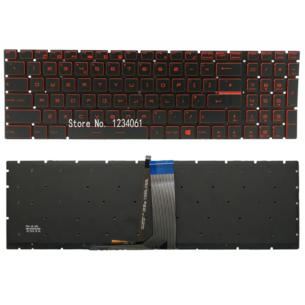 Оригинальная клавиатура для ноутбука MSI GL72M GL62 GL72 6QC 6QD 6QF GV62VR GL62MVR GV72VR GL63 GL73 GL62M
