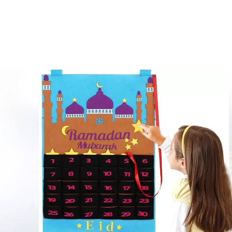 

Hot Sale Eid Calendar Countdown Calendar Eid Calender Activities for Kids with 30 Reusable Stars Room Home Decor