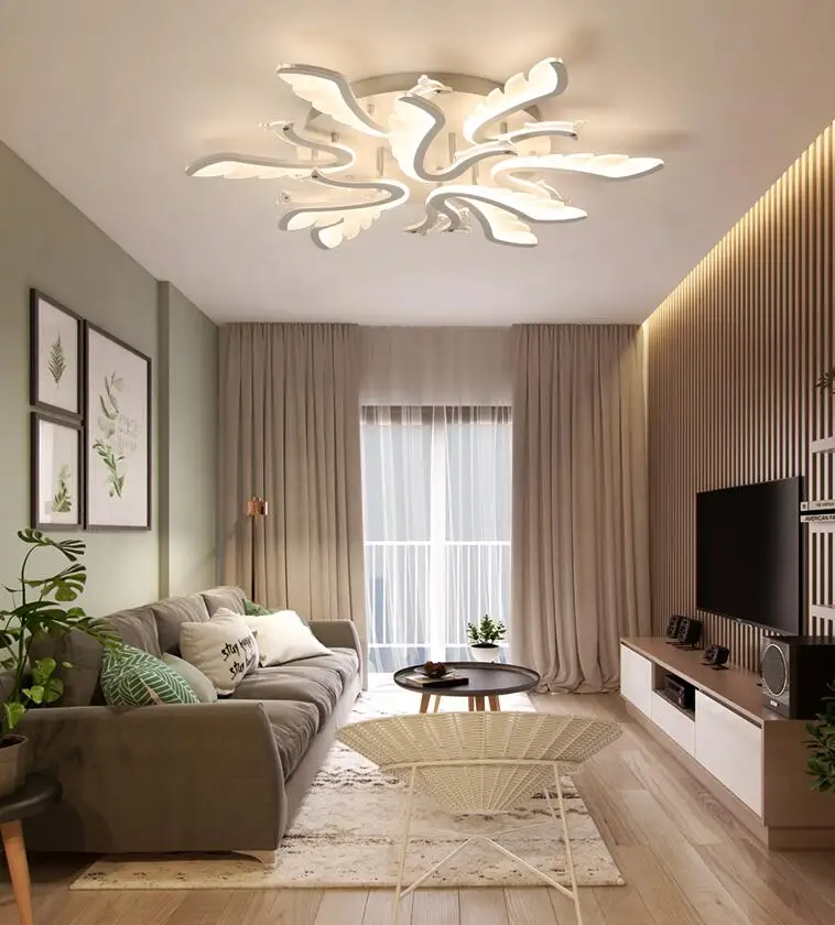 HAIXIANG светодиодный акриловый потолочный светильник для спальни Rmote с