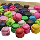 Круглый пластиковый нейлоновый фиксатор для шнура 100, эластичный конец шнура шляпа-замок, 2050пряжки для регулировки шт.