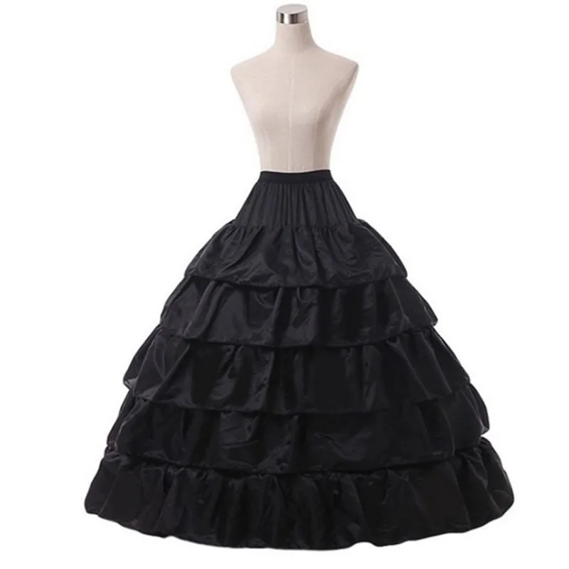 

New Women Skirt Four Steel Ring Five Lotus Leaf Large Diameter Wedding Party Dress Big Drag Skirt Performance Petticoat