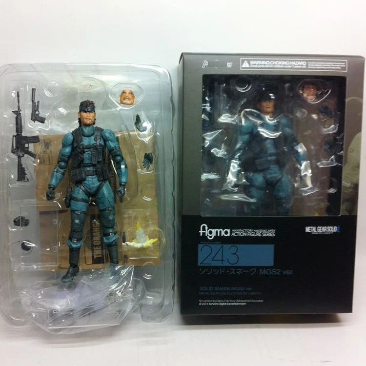 ПВХ Аниме игры MGS2 Figma 243 твердая змея экшн-фигурка металлическая Шестерня Твердые сыновья свободы подвижная Сборная модель игрушки для мальчиков подарок