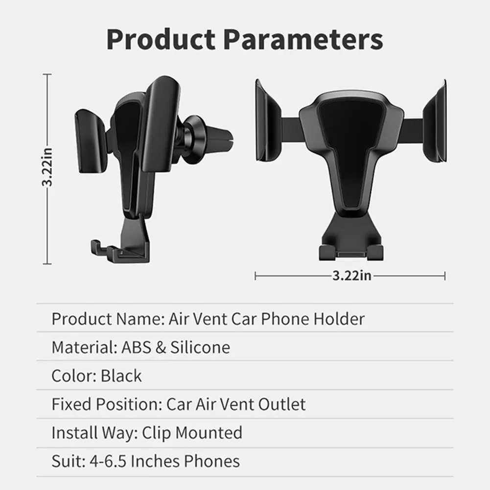

Car Vehicle Air Vent Mount Gravity Lock Up Mobile Phone Holder Stand Bracket