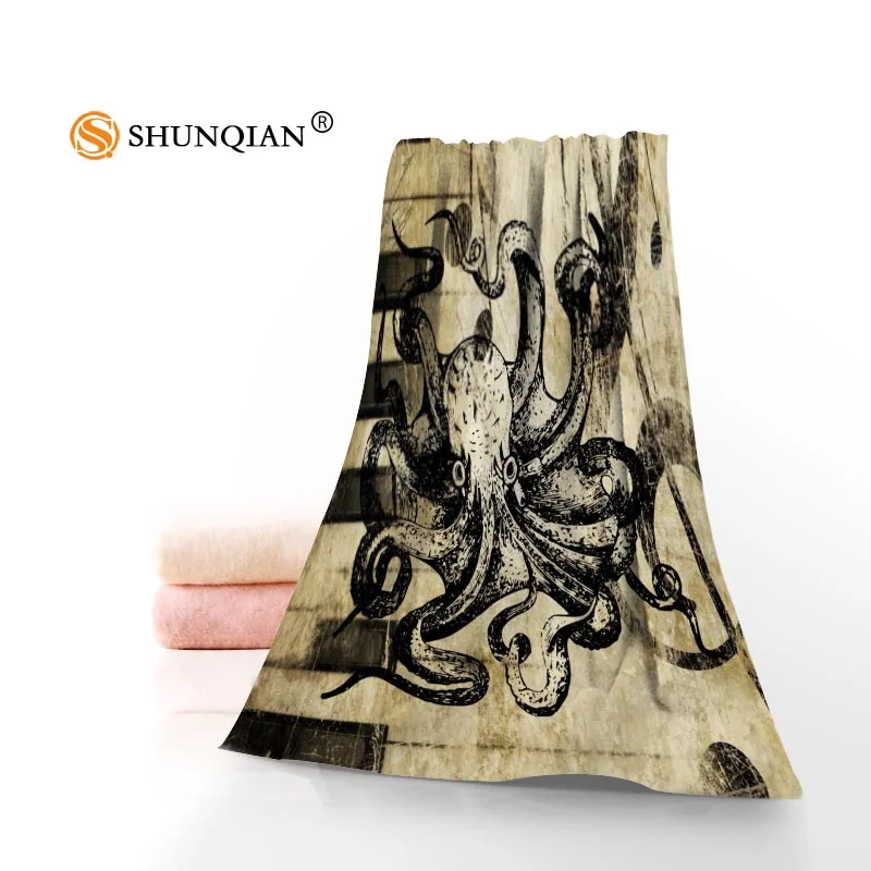 

Custom octopus Towels Microfiber Fabric Popular Face Towel/Bath Towel Size 35x75cm, 70x140cm Print your picture