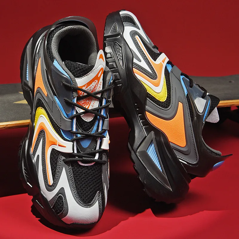 

Износостойкие кроссовки на платформе, дизайнерские легкие кроссовки на плоской подошве, светильник зящие мужские повседневные кроссовки н...