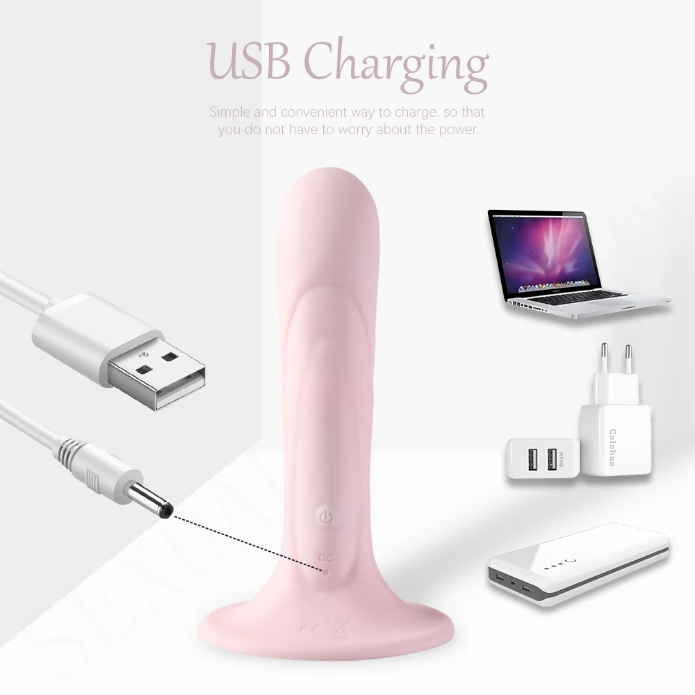 Вибратор с присоской мягкий силиконовый фаллоимитатор носимый Пенис