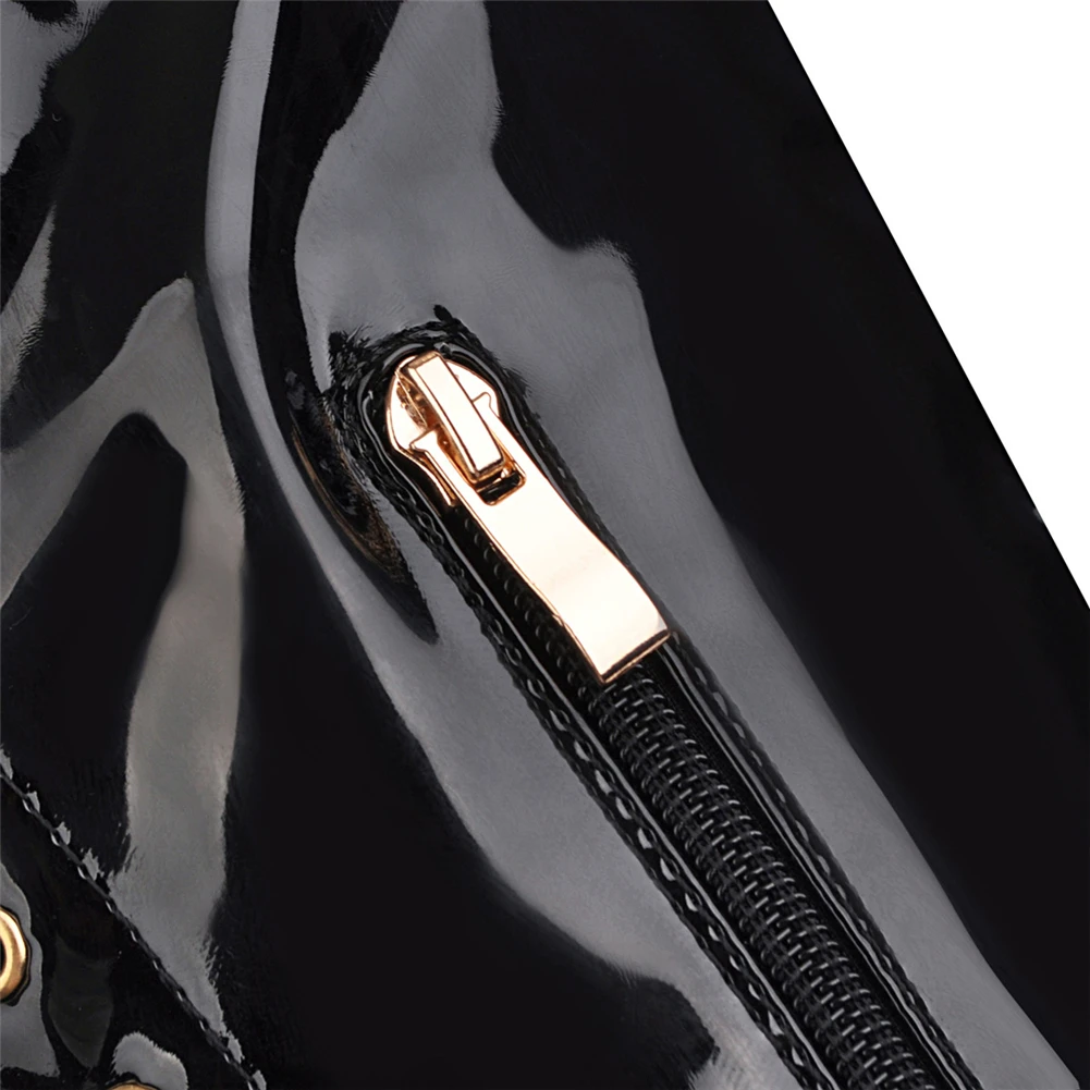 Сапоги женские черные выше колена на шнуровке высоком каблуке 33-48 | Обувь