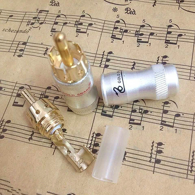 12 шт./лот Snake хорошее качество сварочный позолоченный маленький RCA разъем