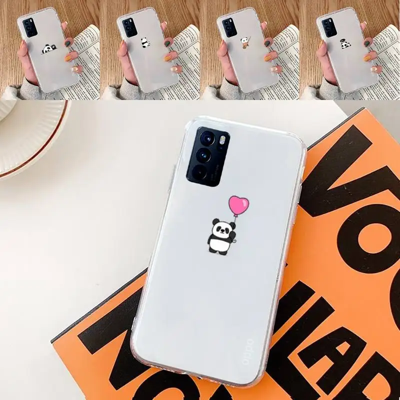 

Panda Cat Dinosaur fashion Phone Case Transparent For oppo A57 A93 A73 A59 A55 A72 A77 A79 A83 A91 A92 A11 F9 A53 A52 S