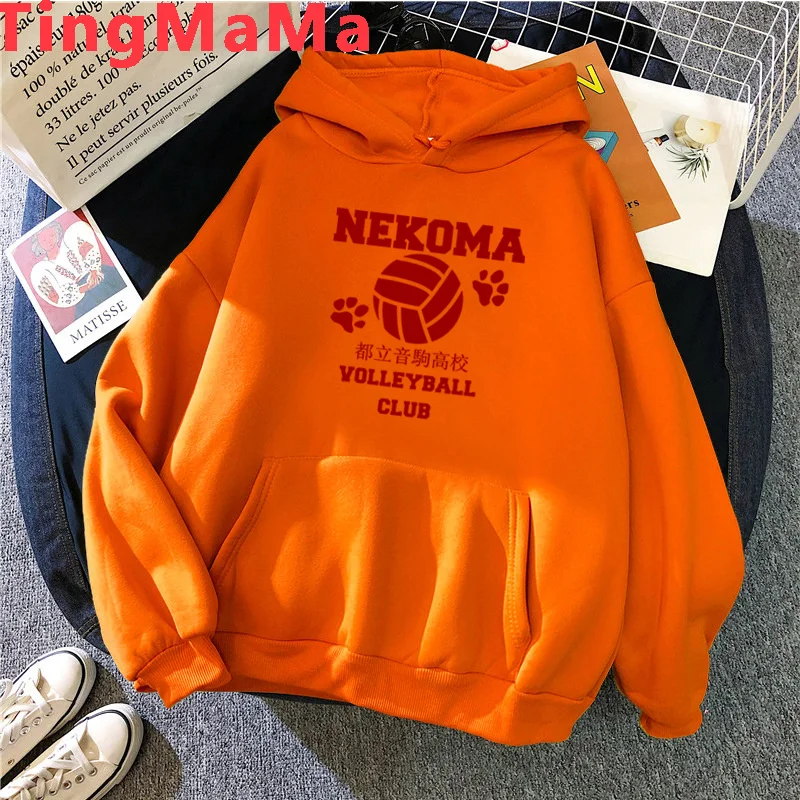 

Худи Haikyuu Nekoma Karasuno для волейбола женское y2k эстетика Ulzzang корейский Графический Женский худи одежда Аниме