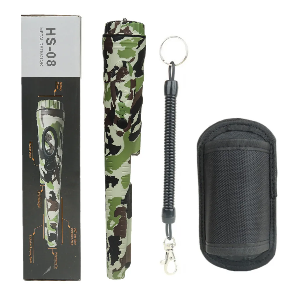 

100% Waterproof Pinpointer HS-08 LED Indicate 16.4ft 360 Degree Camouflage Handheld Gold Metal Detecter Three Detection Modes