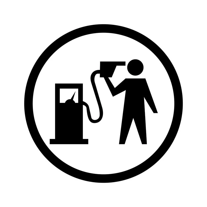 12x12 см забавная Автомобильная АЗС виниловые наклейки на машину Декаль для