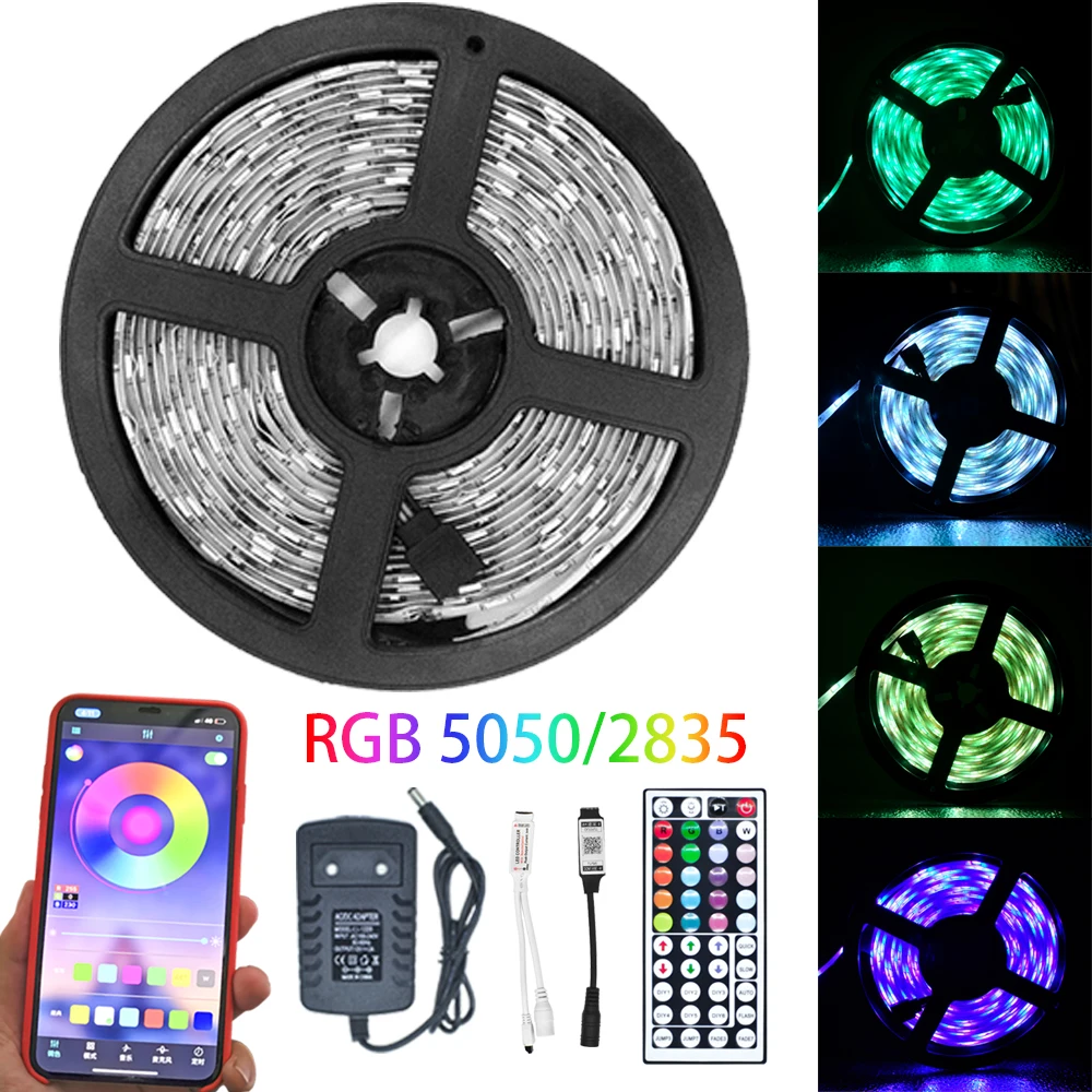 

Led Strip Lighting Luces Led RGB 5050 2835 Waterproof Color Changing Flexible Ribbon Tape Diode outdoor twinkel lights Bluetooth