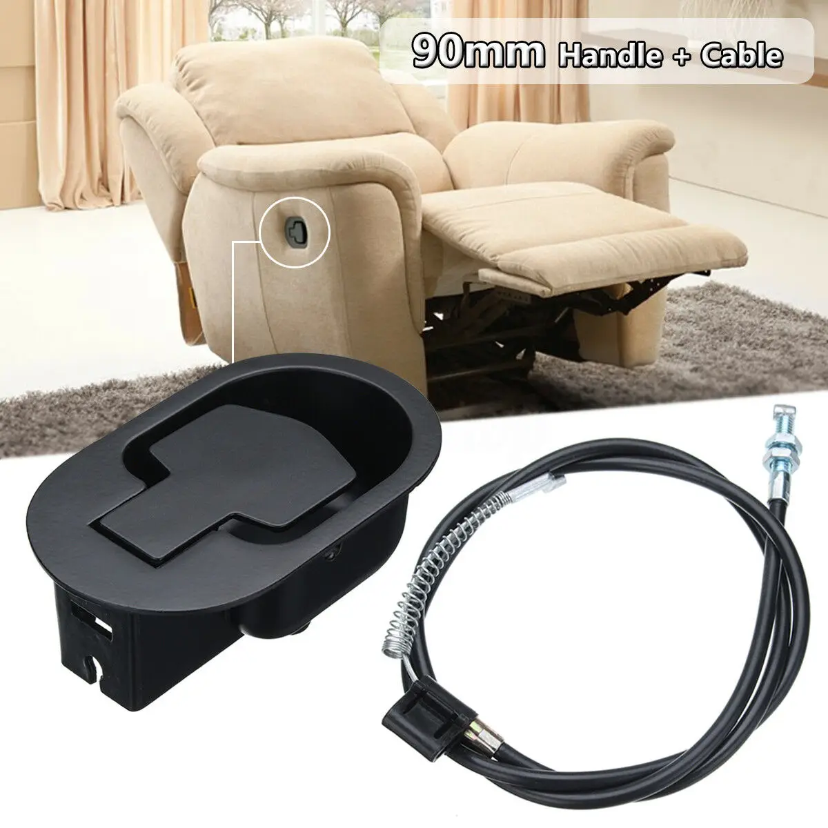 

Metal Recliner Handle with Cable Universal Recliner Replacement Parts Sofa Chair Couch Release Lever Pull Handle Tools