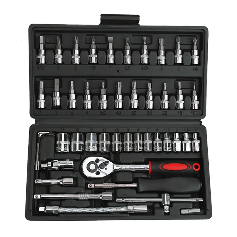 

Multitool 45 IN 1 Combination Wrenches Screwdrivers Set 1/4 Ratchet Torque Wrench Bicycle Spanner Ratchet Repair Hand Tools Set