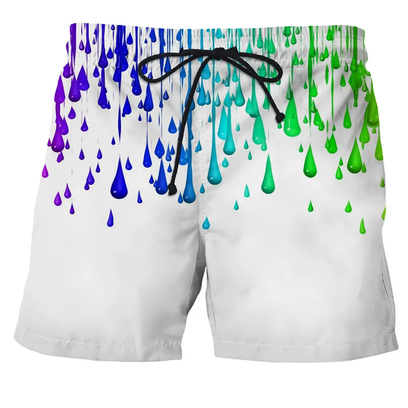 

Color-changing Beach Shorts Men Tie Dye Swimwear Beach Pants Warm Color Discoloration Shorts Swim Surfing Board Shorts