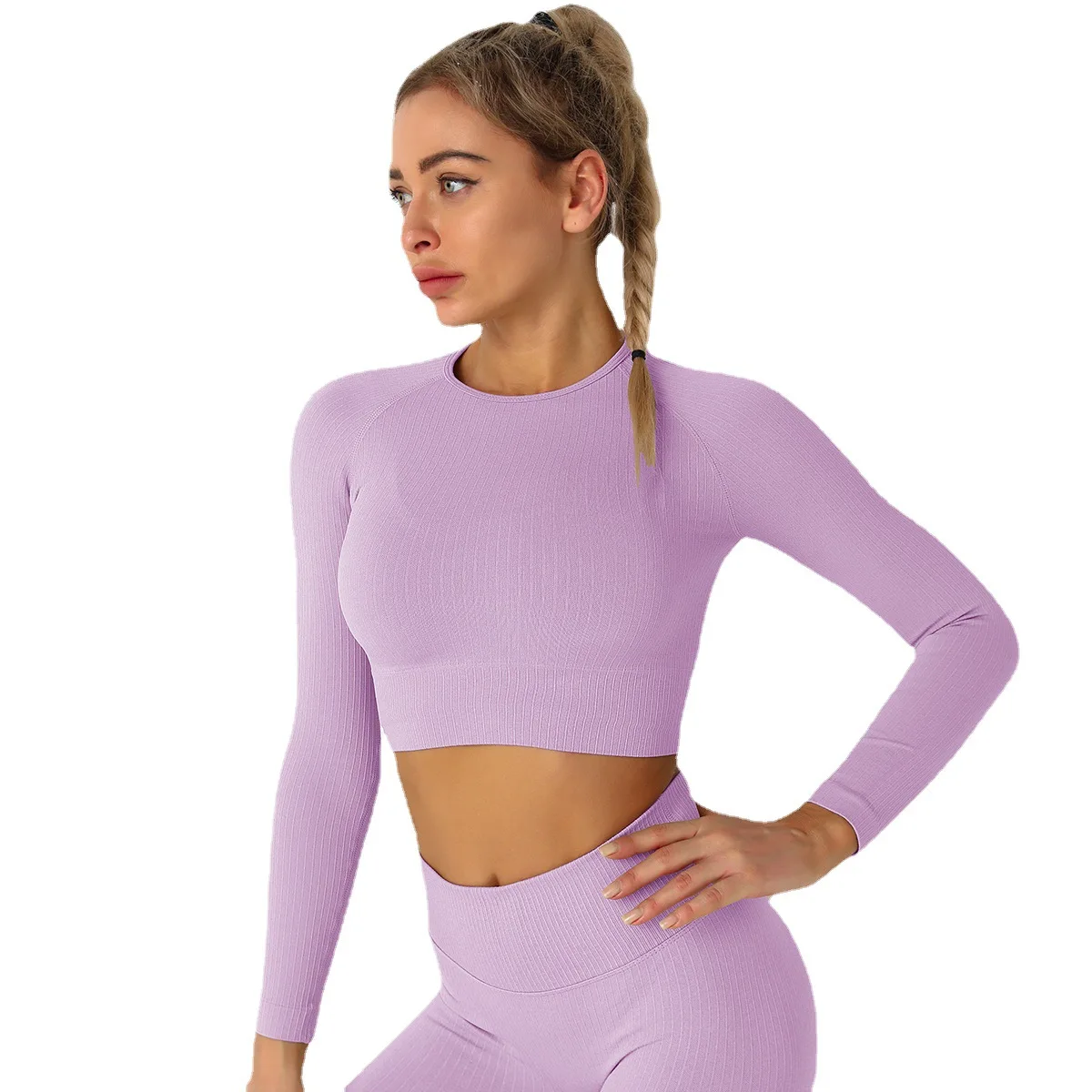 

Yoga Shirts Women Long Sleeve Top Sexy Workout Clothes Female Tight-fitting Quick-drying T-shirt Sports Tops Cropped Gym Wear
